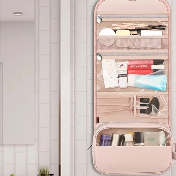 Pink Travel Hanging Toiletry Bag - Picture 2 of 4